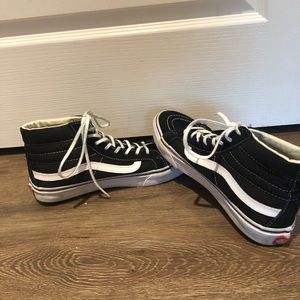 Black high top old school vans